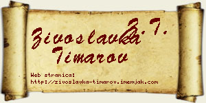Živoslavka Timarov vizit kartica